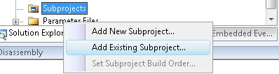 SubprojectsContextMenuAddExistingSub.jpg